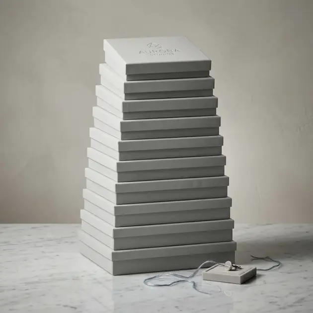 White Flat Box
