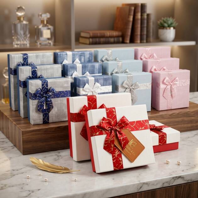 Premium Square Box with Ribbon