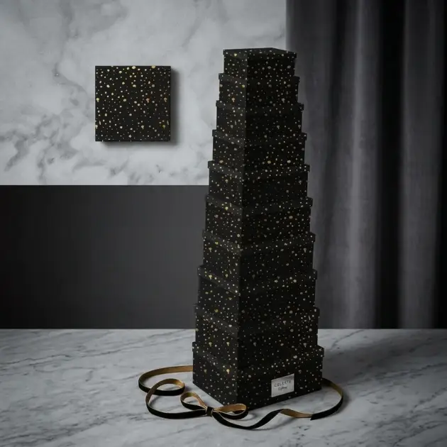 Black Gold Foil Gift Box
