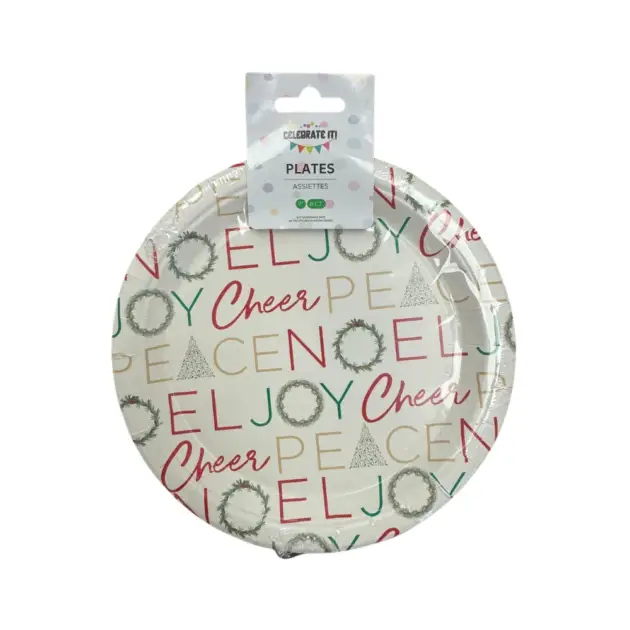 Noel Joy cheer | Luncheon Napkin, Dessert & Dinner Plate