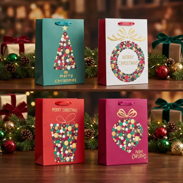 Christmas Foil Hot Stamped Premium Quality bags