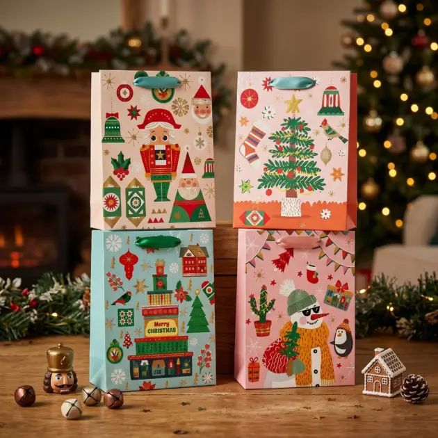 Christmas Foil Hot Stamped Premium Quality bags