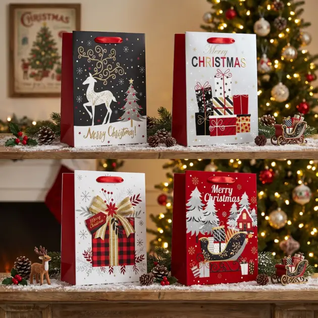 Christmas Foil Hot Stamped Premium Quality bags