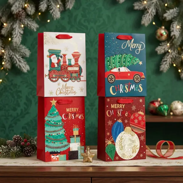 Christmas Foil Hot Stamped Premium Quality bags