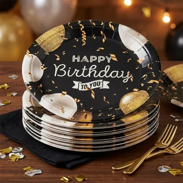 Happy Birthday Black & Gold