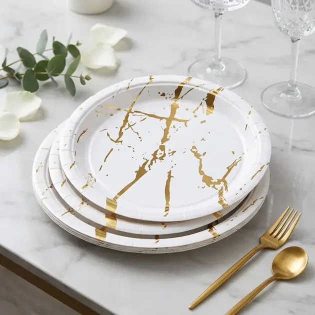 Hot Stamp White Marble