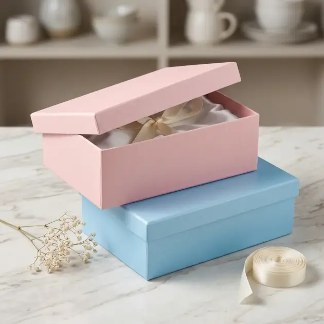 Solid Colour Crystal Rhine Gift Box set of 10, 2 Colours Crystal Rhine Pink & Crystal Rhine Blue