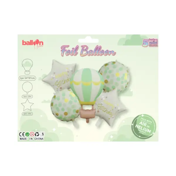 Matte Hot Air Balloon 5-piece Set