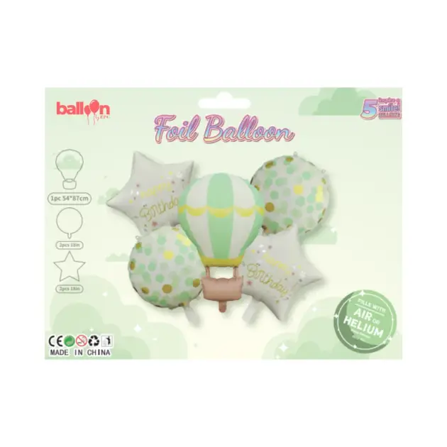 Matte Hot Air Balloon 5-piece Set