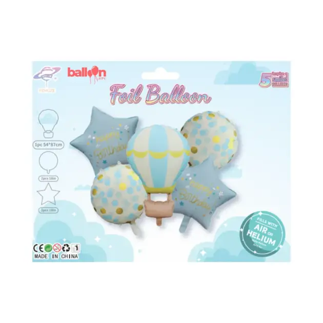 Matte Hot Air Balloon 5-piece Set