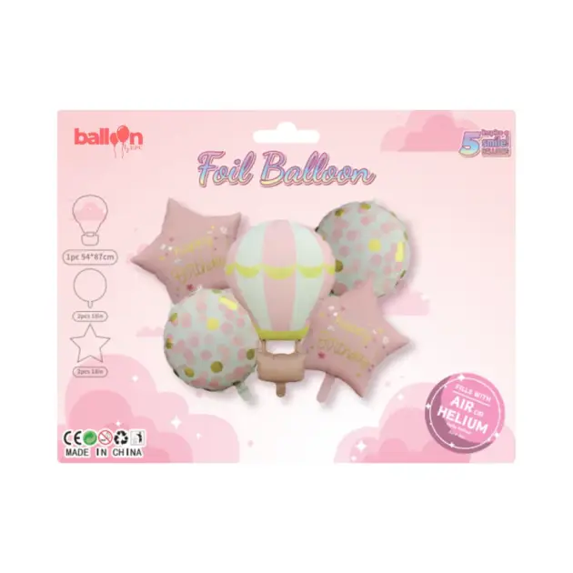 Matte Hot Air Balloon 5-piece Set