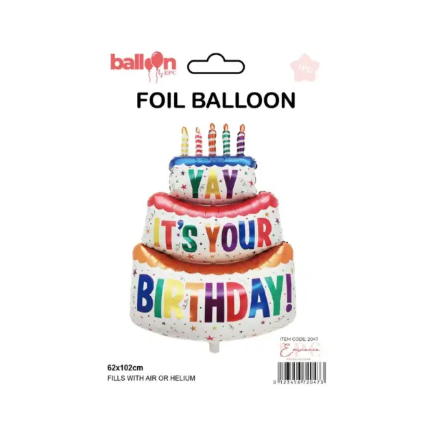 Three-layer cake with colorful candles