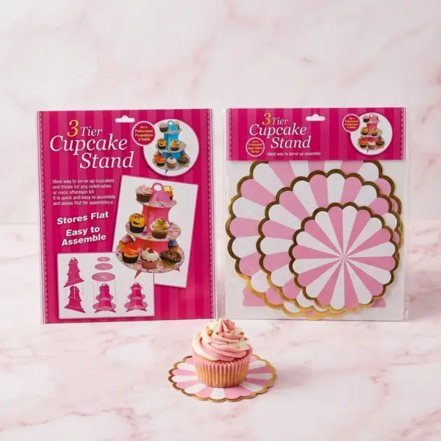 3 Tier Cupcake Stand Hot Stamped