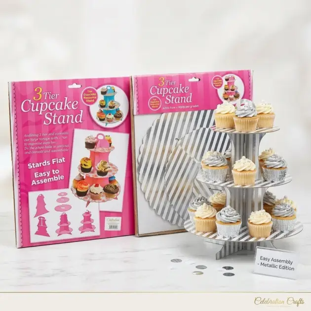 3 Tier Cupcake Stand Hot Stamped