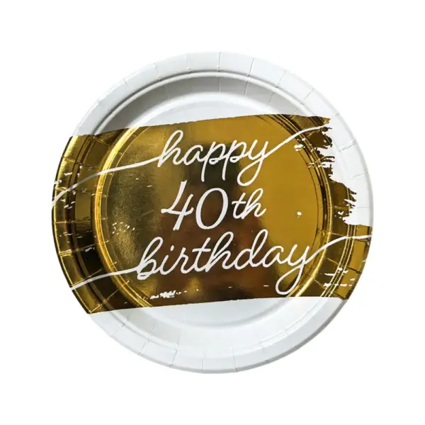 Happy Birthday 40 Years Tablewear Set