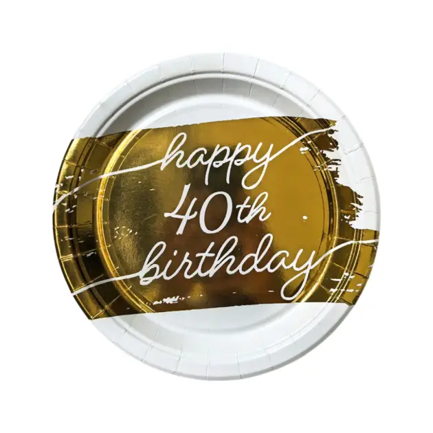 Happy Birthday 40 Years Tablewear Set