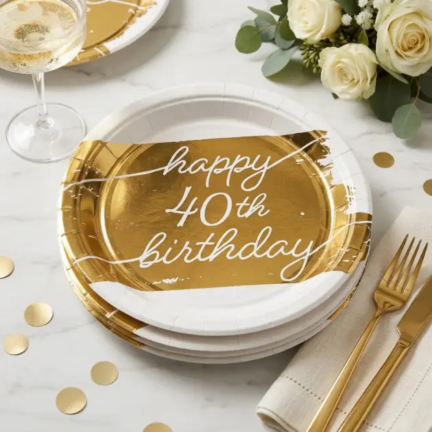 Happy Birthday 40 Years Tablewear Set