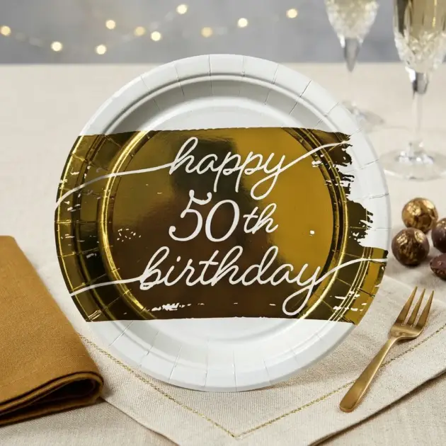 Happy Birthday 50 Years Tablewear Set
