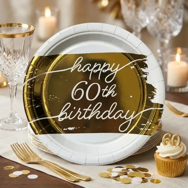 Happy Birthday 60 Years Tablewear Set