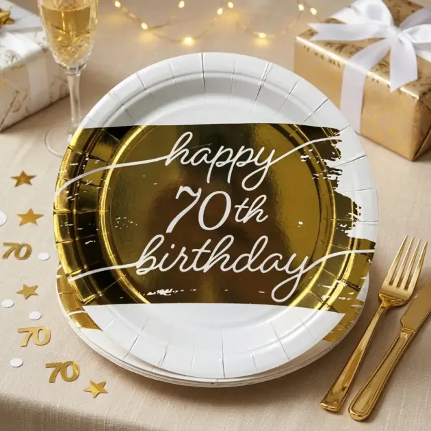 Happy Birthday 70 Years Tablewear Set