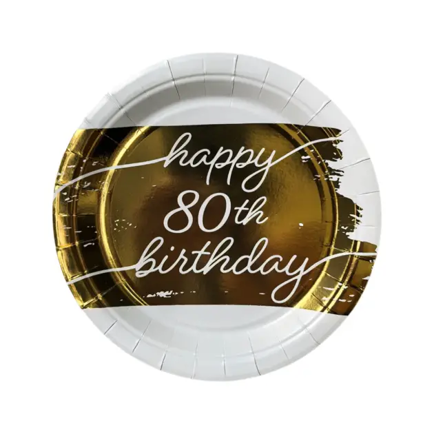 Happy Birthday 80 Years Tablewear Set