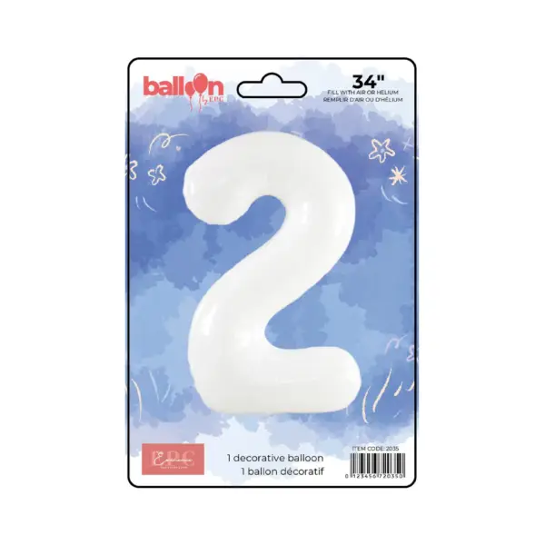 White Number Balloons - Image 3