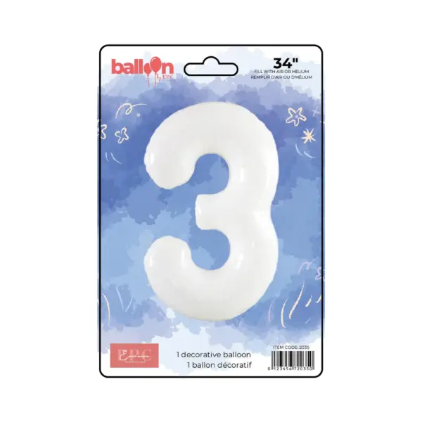 White Number Balloons - Image 4