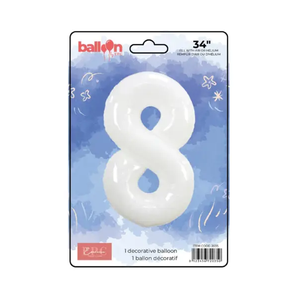 White Number Balloons - Image 9