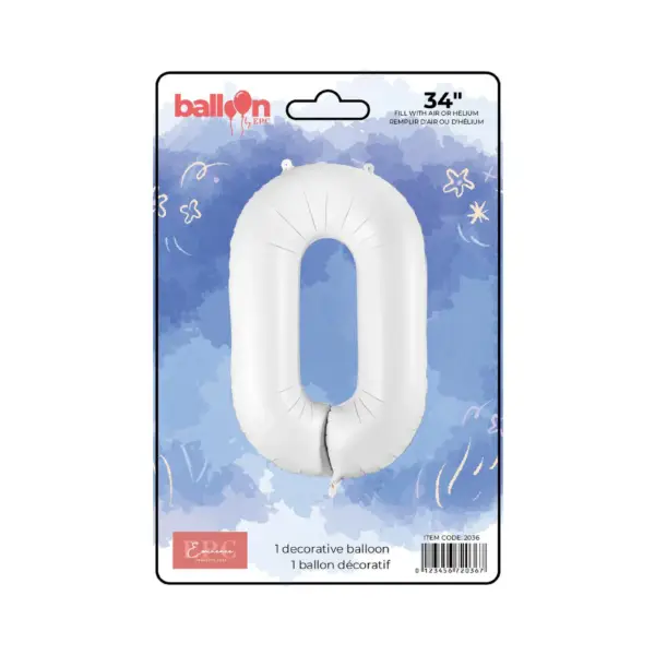 Matte White Number Balloons - Image 2