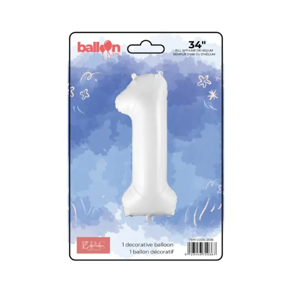 Matte White Number Balloons - Image 3