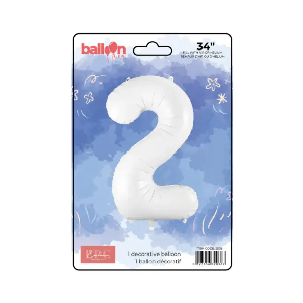 Matte White Number Balloons