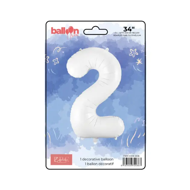 Matte White Number Balloons