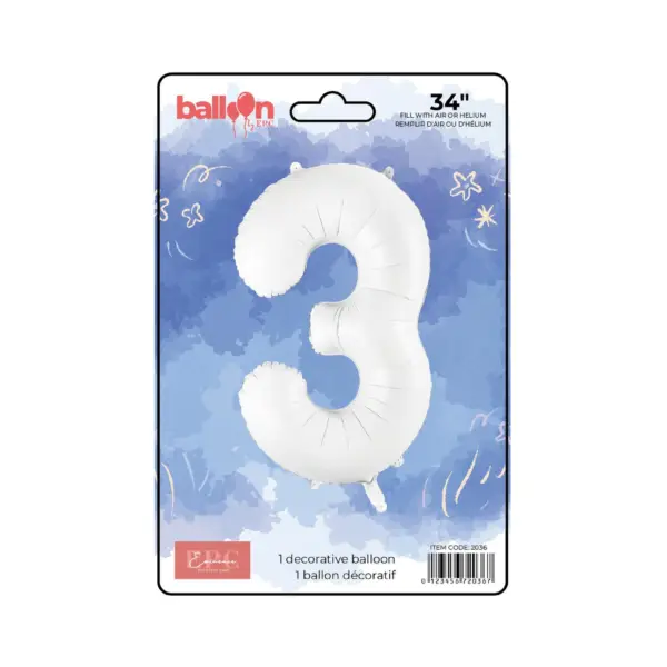 Matte White Number Balloons - Image 4