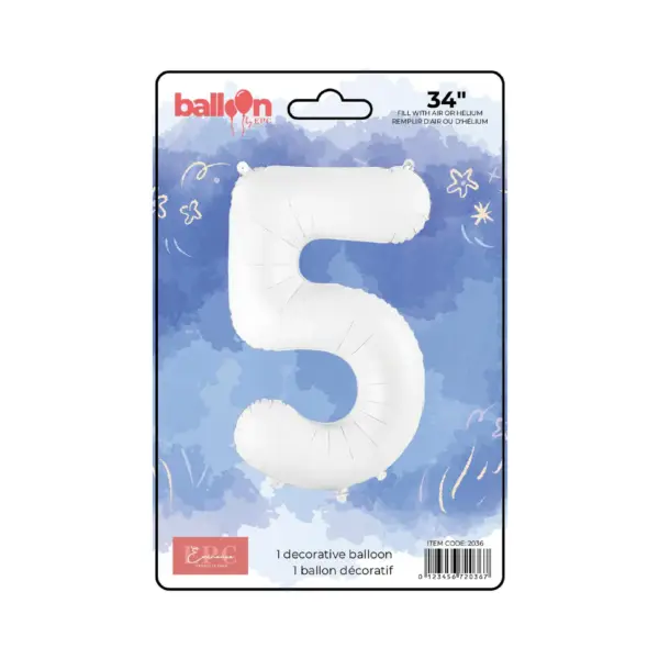 Matte White Number Balloons - Image 6