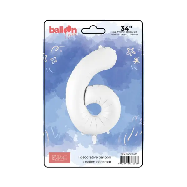 Matte White Number Balloons - Image 7