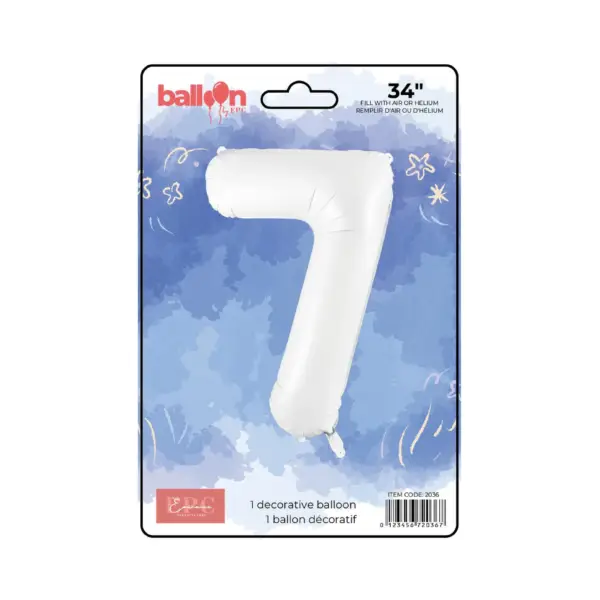 Matte White Number Balloons - Image 8