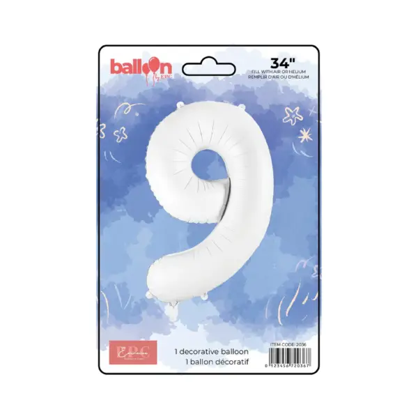Matte White Number Balloons - Image 10