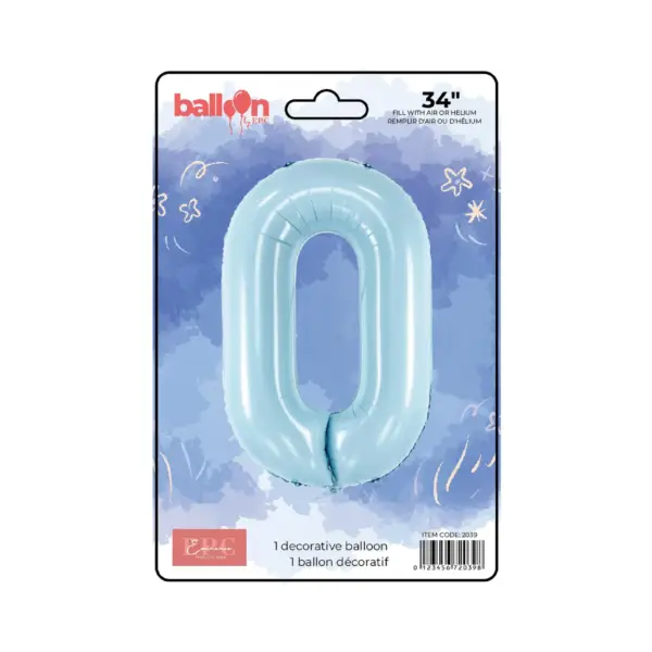 Solid Blue Number Balloons - Image 2