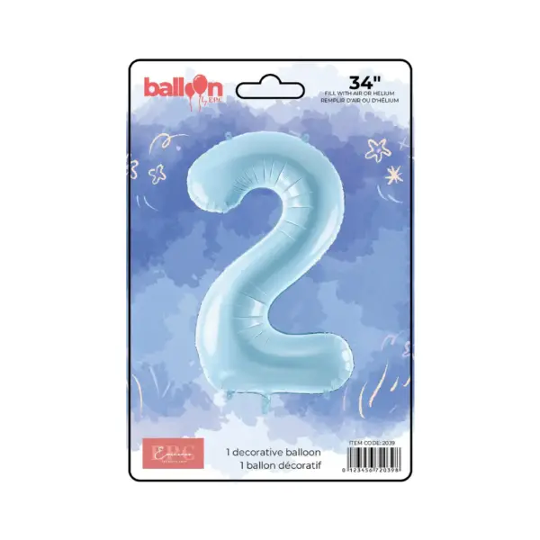 Solid Blue Number Balloons - Image 4