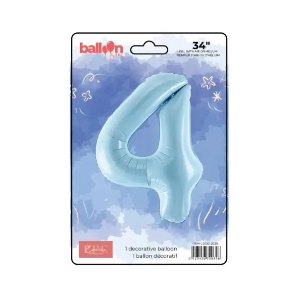Solid Blue Number Balloons - Image 6