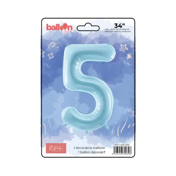 Solid Blue Number Balloons - Image 7