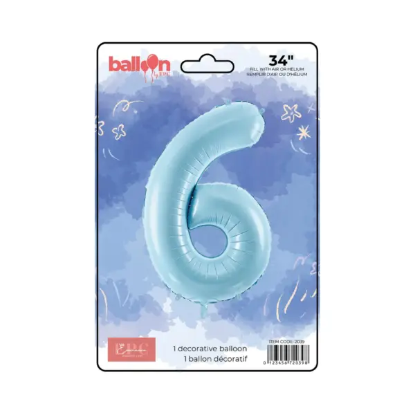 Solid Blue Number Balloons - Image 8