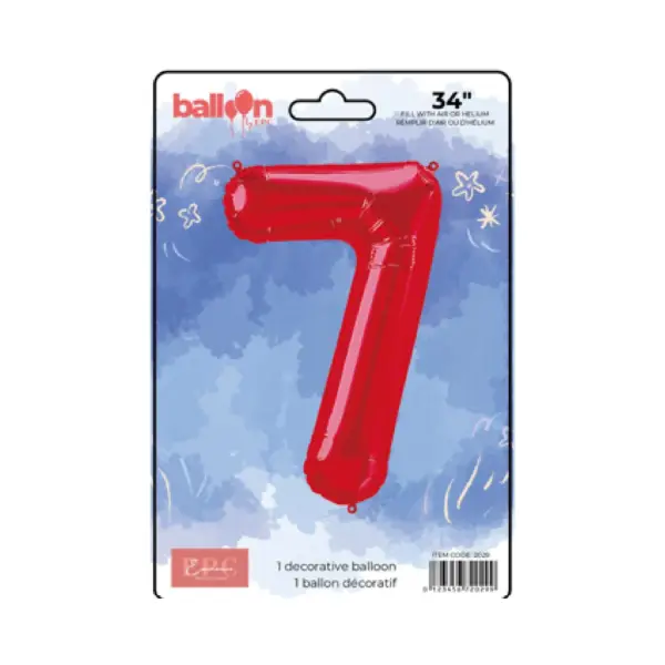 Digital Number Balloons in Bright Red - Image 8