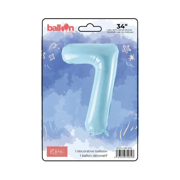 Solid Blue Number Balloons - Image 9