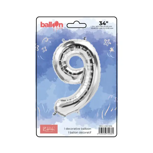 Silver Number Balloons - Image 10