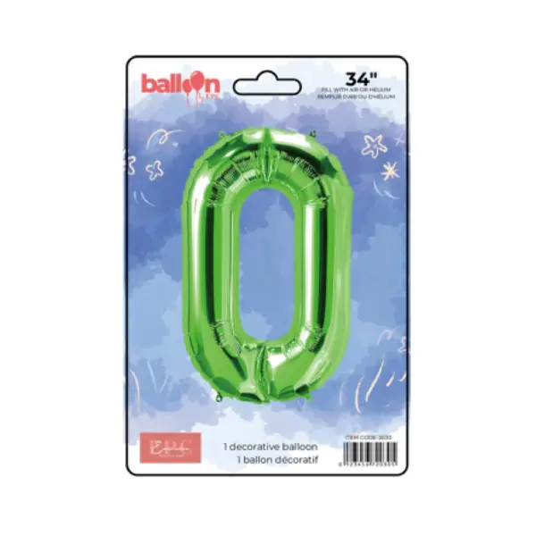 Apple Green Number Balloons - Image 2