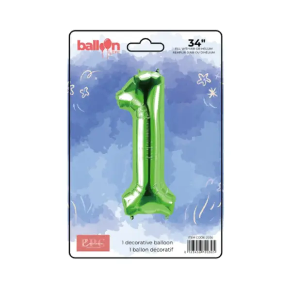 Apple Green Number Balloons - Image 3