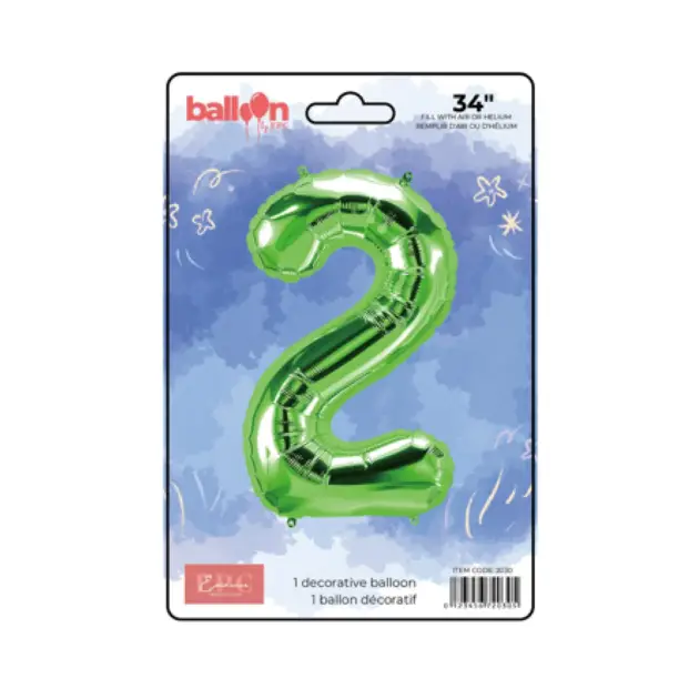 Apple Green Number Balloons