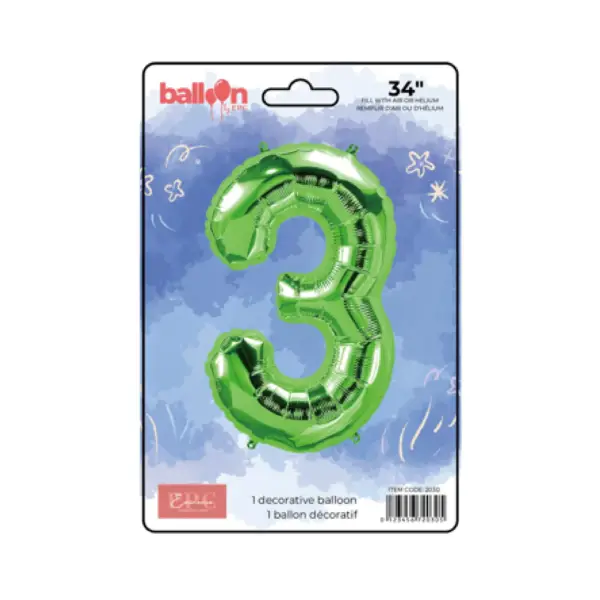 Apple Green Number Balloons - Image 4