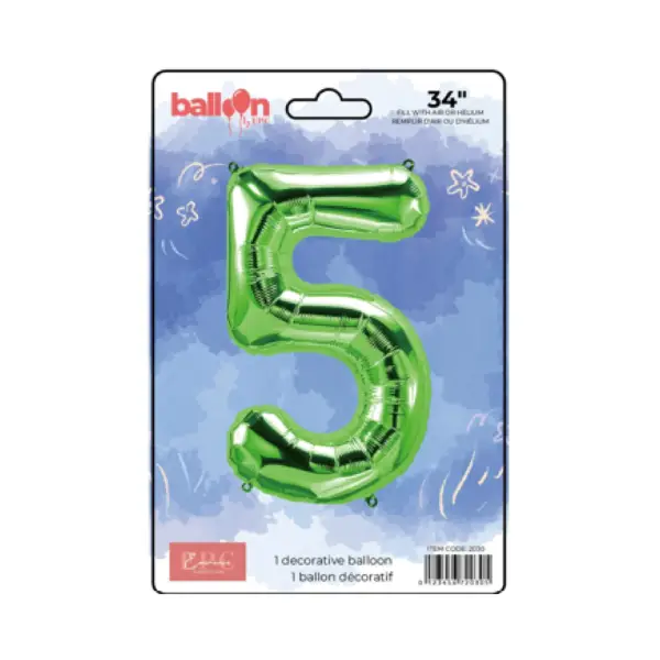 Apple Green Number Balloons - Image 6